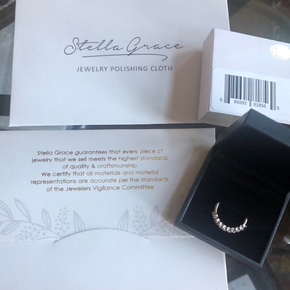 Size 5, Platinum-plated 1/3ct D-F, VS Lab Diamond Band 💍